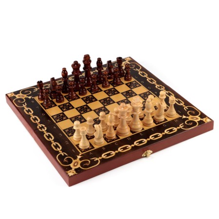 Chess "Aivengo", wooden board 40 x 40 cm, King H-9 cm, pawn H-4.5 cm-3