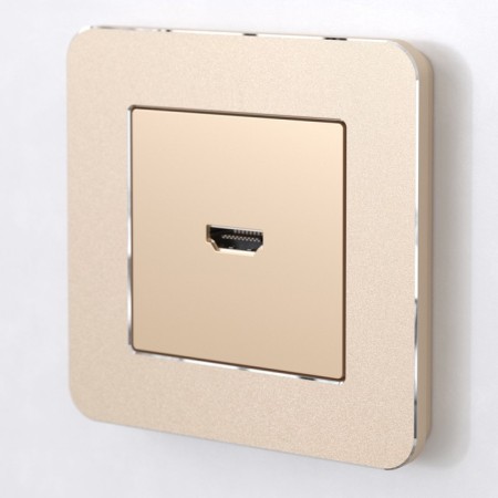 Frame W0012611, 1 Platinum socket, champagne-1