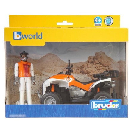 ATV with a racer-1