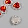 Decor for creativity Metal "Medalon Heart in Rhilizers" red 1.8x1.7 cm