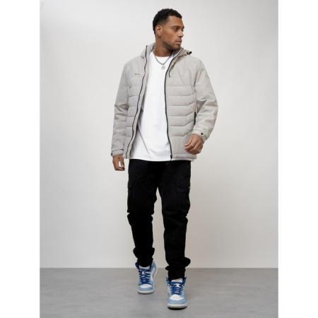 Male spring jacket, size 58, light gray color-11