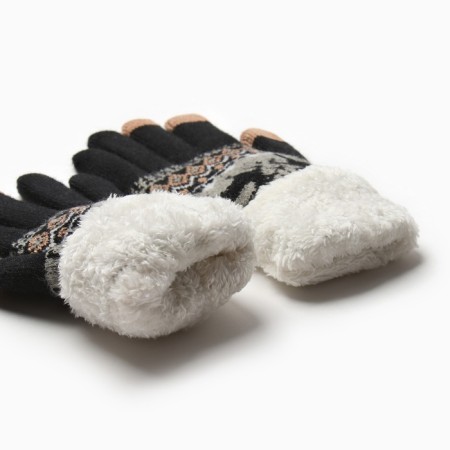 Female gloves on the claim Minaku 22 cm black-5
