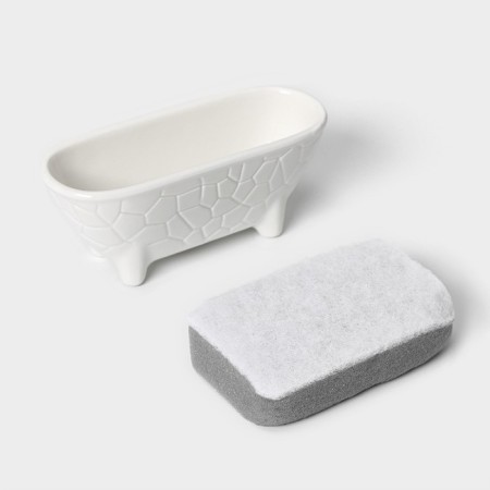 Magistro Rodos sponge stand, white color-2