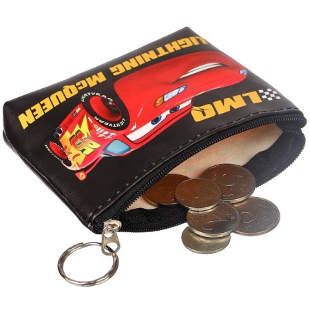 Ducky wallet, leatherette, on lightning, 11.5 x 2.5 x 8 cm, cars-2