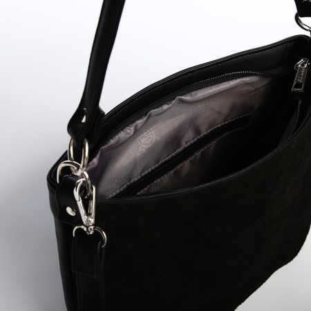 Salm-free bag of cross-bodi with a zipper, black color-5