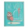 Notebook of 48 sheets in the Cute Owls cage, covered cardboard, matte lamination Soft Touch, mix