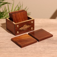 Hot stands (set 6 pcs) 10x8x8 cm, tree shisham