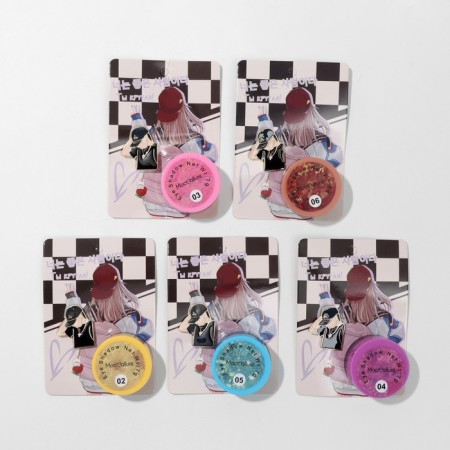 Set 2 objects: icon, glitter "Korean style", color, glitter - color mix-6