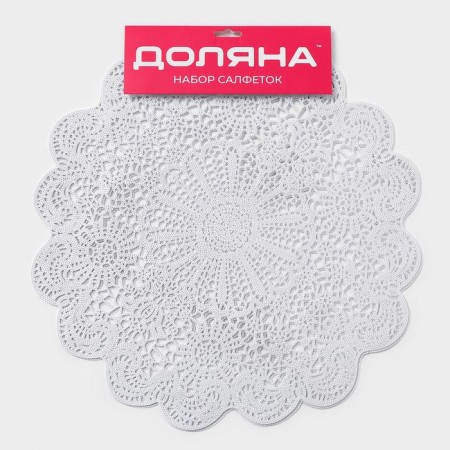 A set of lapeling lapels "Lydia", d = 38 cm, 4 pcs, white color-5