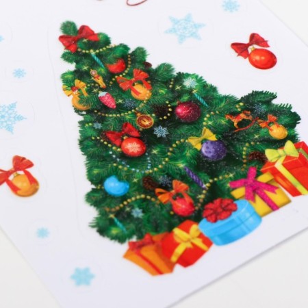 Sticking with a luminous layer of "Christmas tree", 10.5 x 14.8 cm, New Year-2