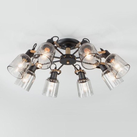 Astor chandelier, 8x60W E27, bronze color, black-2