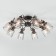 Astor chandelier, 8x60W E27, bronze color, black