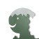 Bra "dinosaurus" LED 24W white-green 36x30 cm