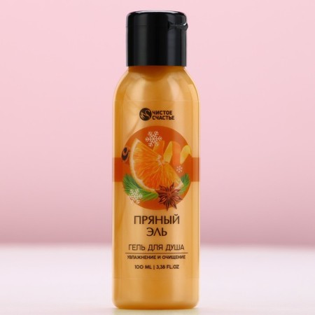 Shower gel, 100 ml, spicy ale aroma, pure happiness-1