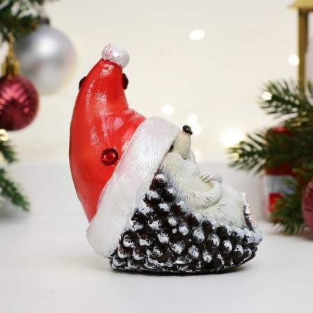 Figure "Hedgehog New Year" 11x8x9cm-4