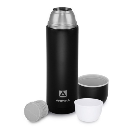 Thermos "Arctic", 105, 1 l, with an additional cup, retains heat 28 hours, black-1