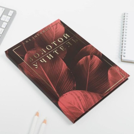 Diary "Golden Teacher, a solid cover, A5 format, 80 sheets-1