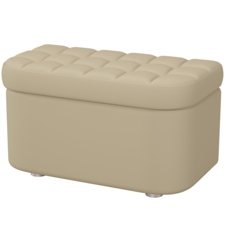 Milena banquet, 760 × 380 × 425 mm, leatherette, coffee color with milk-1