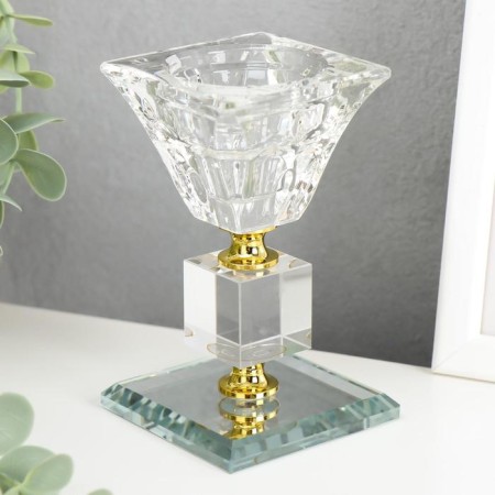 Glass Glass for 1 candle "Crystal Cube" 11.5x6.5x6.5 cm-1