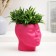 Figure pot "Girl's head" Pink, 16x14x16cm
