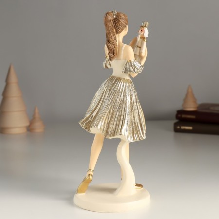 Polystone souvenir "Girl dancing with a Nutcracker" 9x8.5x22 cm-2