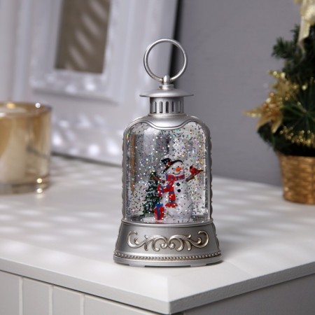 LED figure "Snowman" 8 × 13.5 × 4 cm, plastic, batteries AAAX2 (not complete), glow warm white-1