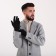 Gloves are male, dimensionless, without insulation, black color