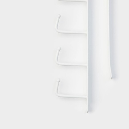 Kitchen holder suspended with 6 items, 1.5 × 28 × 7.5 cm, white color-4