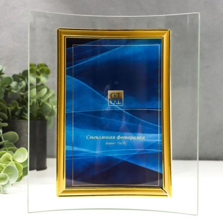 Photo frame Glass "GT 104/-g" 10x15 cm, vertical, gold