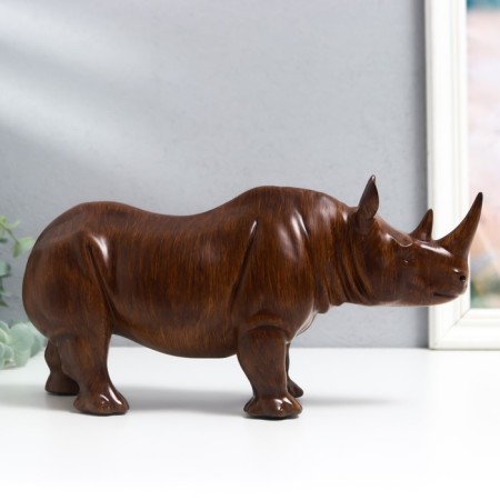 Souvenir Polystone under the Tree "Rhino" 14x26x9cm-3