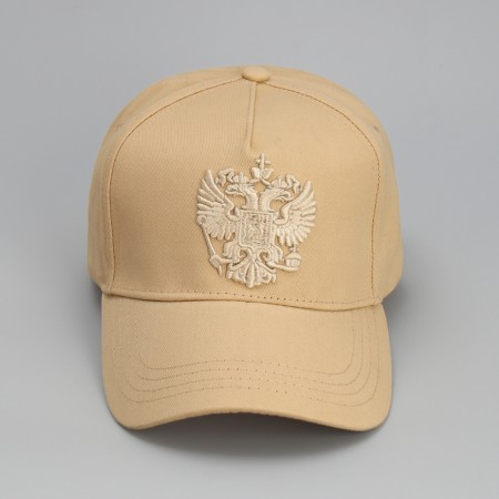 Women's cap "Coat of arms", beige color, rr 56-2