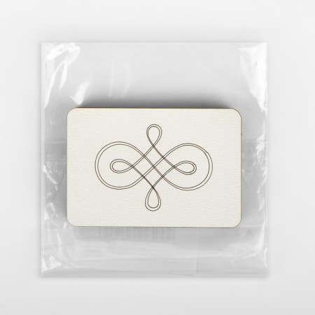 Magnetic needle "Ornament No. 4", 8 × 5.5 cm, beige color-4
