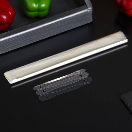 Sleeve for baking shares, 30 cm × 3 m, with clips-2