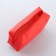 Patch of artificial leather "heart", 14*10*5 cm, red color
