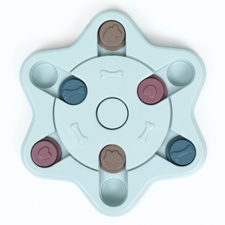 Intellectual toy for treats "Star", 24 x 3 cm, blue-3