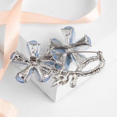 Blash "Flowers" buttercups, blue color in silver-1
