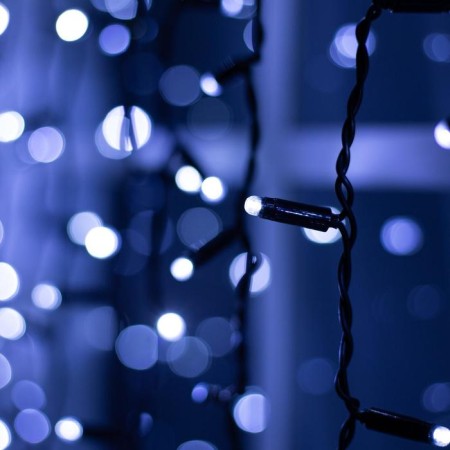 Garland "Curtain" 2 × 6 m, IP65, UMS, dark thread, 1440 LED, white glow, 220 V-2