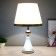 Highlight lamp with "Okli" E27 40W white-gold 28x28x48 cm