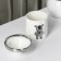 Ceramic ashtray "Stylish Bear", 9.7 × 10.3 cm, white color