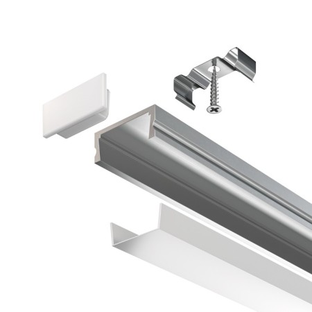 Aluminum profile LED Strip Alm001S-2M, 200x1.5x0.6 cm, silver color-3