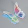 Magnet Plastic glows in the dark "Color butterflies" double wings set 12 pcs
