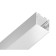 Profile aluminum overhead/suspended Ambrella Illumination Profile System, GP2500wh, 2000x25x25 mm, white, matte dial