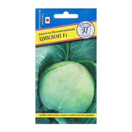 Cabbage seeds "Cyclops F1" white, c/n, 10 pcs.