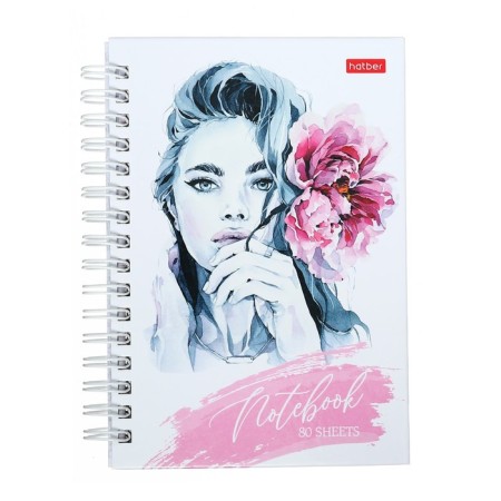 Notebook, A6, 80 sheets, in a cage, "enchanting tenderness", a solid double cover, glossy lamination, an offset block 65 g/m2-2