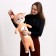 Soft toy "cat" in a deer costume, 90 cm