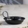 Metal candlestick "Plant", one candle, 14.2 x 6.5 cm, black