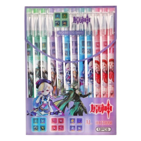 Gel pen with erased ink Calligrata, 0.5 mm, blue rod, "anime", mix-4