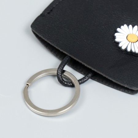Trick to the leatherette to the hidden "chamomile" black 11.5x7.5 cm-4