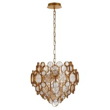 Светильник подвесной Crystal Lux, Deseo 1560/206, G9, 6х60 Вт, 40х46х46 см, цвет золотой