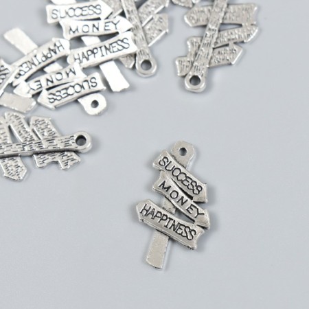 Decor for creativity Metal "Indicators" set 12 pcs silver 1.4x2.5 cm